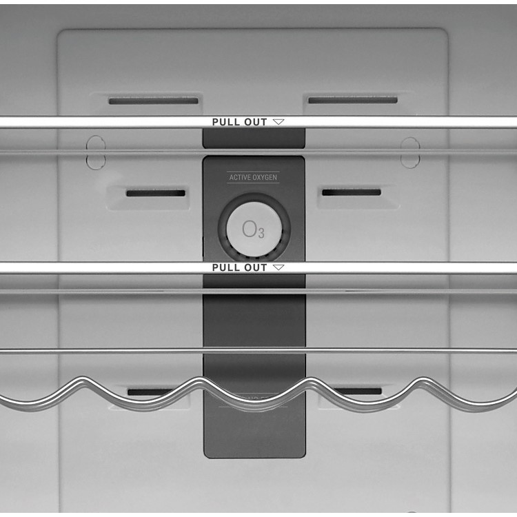 Refurbished Hotpoint H9T921TKSH2 Freestanding 368 Litre 60/40 Fridge Freezer Black Stainless Steel