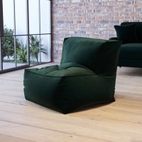 Dark Green Bean Bag Chair in Velvet- Payton