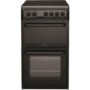 Hotpoint HAE51KS 50cm Double Cavity Electric Cooker With Ceramic Hob Black