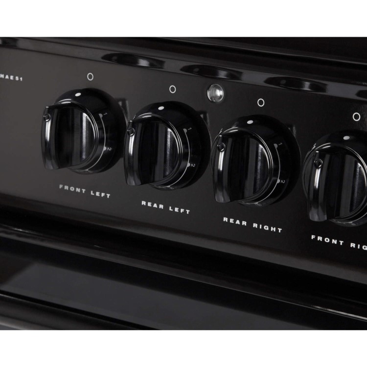 Hotpoint HAE51KS 50cm Double Cavity Electric Cooker With Ceramic Hob Black