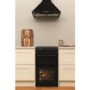 Hotpoint HAE51KS 50cm Double Cavity Electric Cooker With Ceramic Hob Black