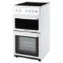 Hotpoint HAE51PS 50cm Wide Double Cavity Electric Cooker With Ceramic Hob White