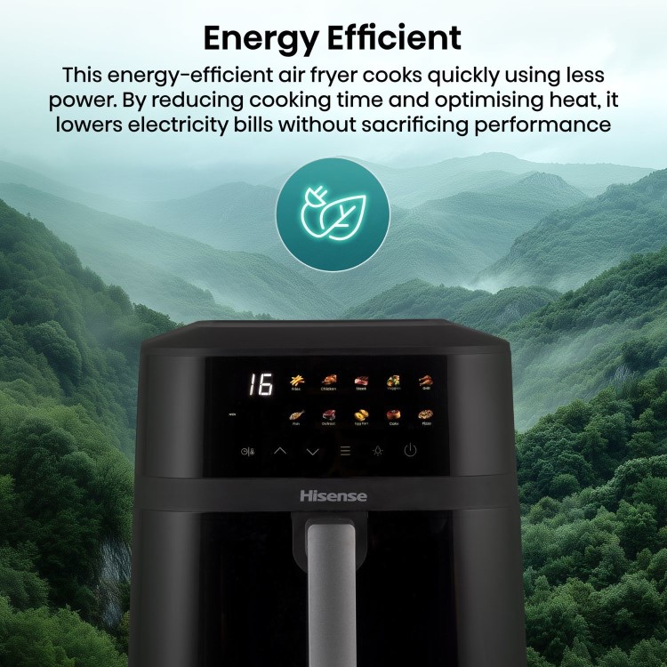 Hisense HAF1800DCDUK 6.3L Air Fryer with Touch Colour Display - Black