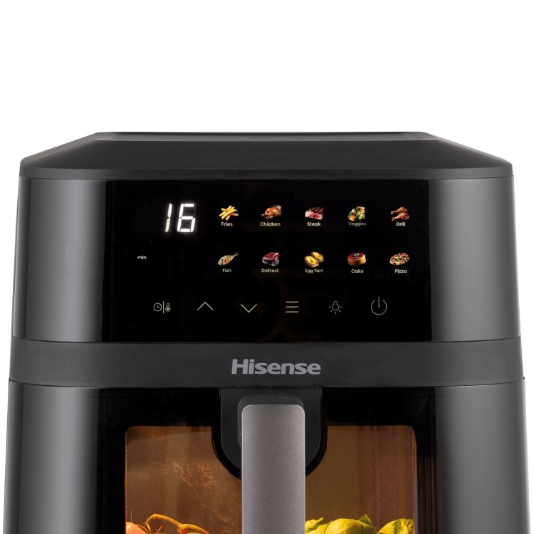 Hisense HAF1800DCDUK 6.3L Air Fryer with Touch Colour Display - Black