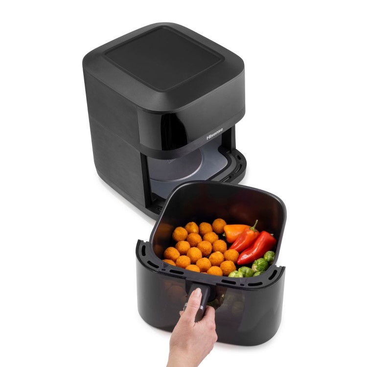 Hisense HAF1800DCDUK 6.3L Air Fryer with Touch Colour Display - Black