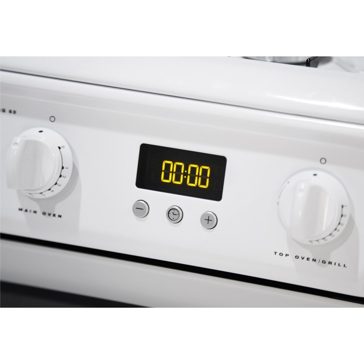 Hotpoint HAG51P 50cm Twin Cavity Gas Cooker White