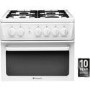 Hotpoint HAG51P 50cm Twin Cavity Gas Cooker White