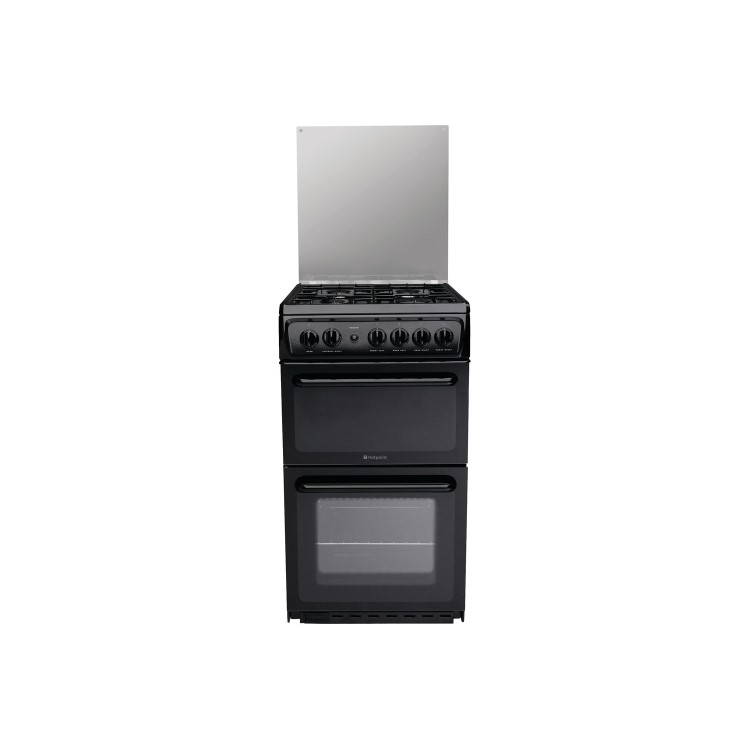 Hotpoint HAGL51K Creda Collection 50cm Double Cavity Gas Cooker Black