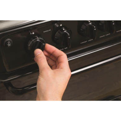 Hotpoint HAGL51K Creda Collection 50cm Double Cavity Gas Cooker Black
