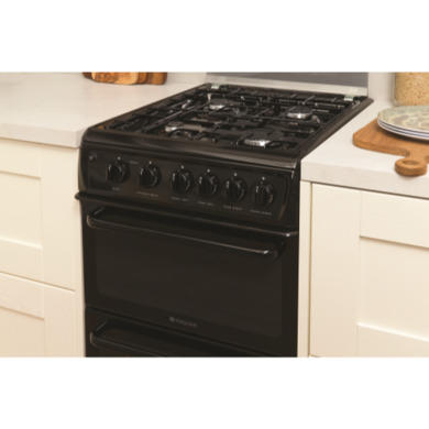 Hotpoint HAGL51K Creda Collection 50cm Double Cavity Gas Cooker Black