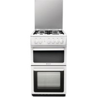 Hotpoint HAGL51P 50cm Double Cavity Gas Cooker - White