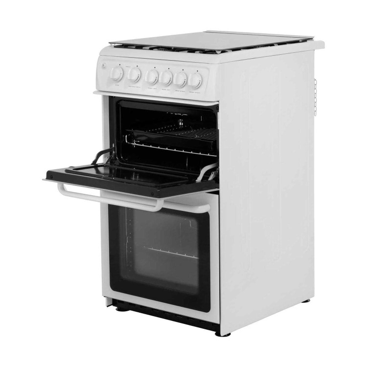 Hotpoint HAGL51P 50cm Double Cavity Gas Cooker - White