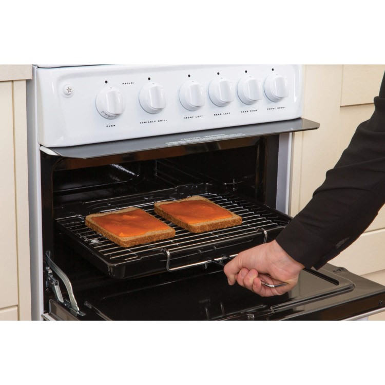 Hotpoint HAGL51P 50cm Double Cavity Gas Cooker - White