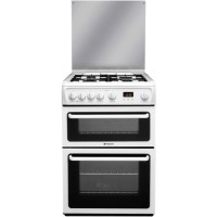 Refurbished Hotpoint HAGL60P 60cm Double Oven Gas Cooker