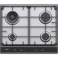 Refurbished Haier HAHG6BR4S2X 60cm 4 Burner Gas Hob Stainless Steel