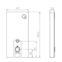 GRADE A1 - Black Glass Cabinet with Cistern & Pneumatic Dual Flush Button for Back to Wall Toilets - Hako