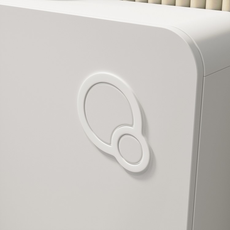 GRADE A1 - White Glass Cabinet with Cistern & Pneumatic Dual Flush Button for Back to Wall Toilets - Hako