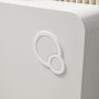 GRADE A1 - White Glass Cabinet with Cistern, Frame & Pneumatic Dual Flush Button for Wall Hung Toilets - Hako