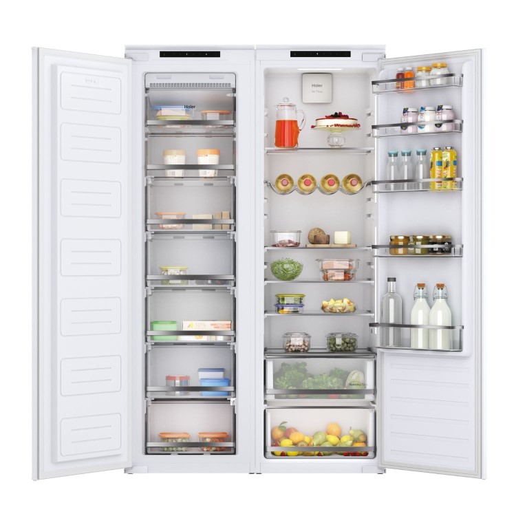 Refurbished Haier Series 6 HAMS518EWK Integrated 316 Litre In-Column Fridge White
