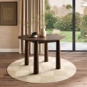 HANA001 Round Walnut Dining Table with Flared Legs - Seats 4 - Hana