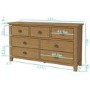 Harrington Solid Oak Wide Chests of Drawers