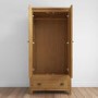 Harrington Solid Oak 2 Door 1 Drawer Wardrobe