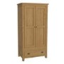 Harrington Solid Oak 2 Door 1 Drawer Wardrobe