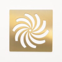 GRADE A1 - Brushed Brass Waste Cover - Harmony Tray
