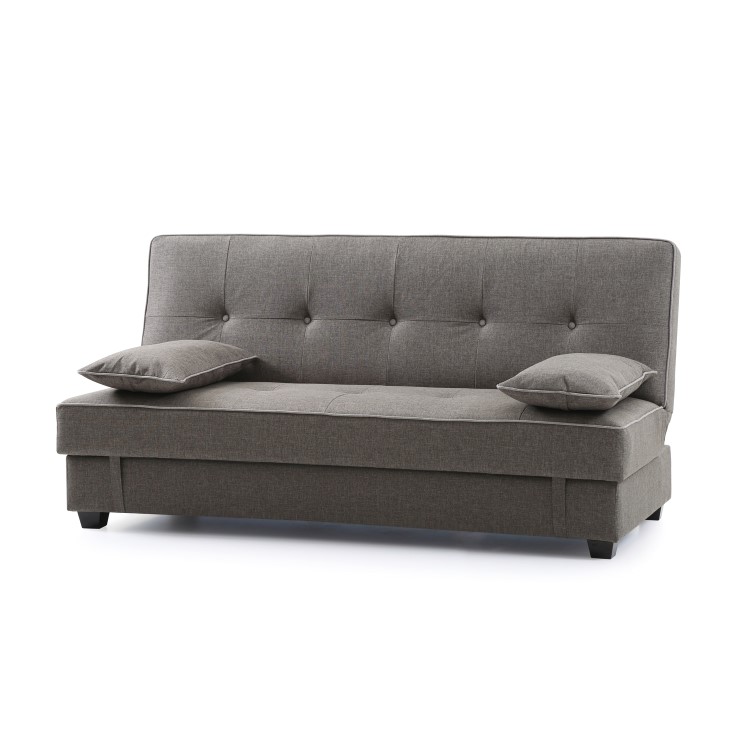 Kyoto Futons Harley Sofa Bed with Storage in Charcoal Fabric 