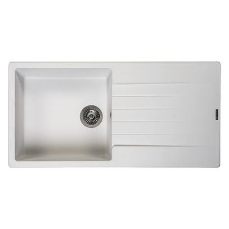 GRADE A1 - Reginox HARLEM 10 PW Harlem 1 Pure White Granite Composite Sink