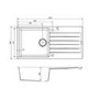 GRADE A1 - Reginox HARLEM 10 PW Harlem 1 Pure White Granite Composite Sink