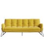 Mustard Fabric Click Clack Sofa Bed - Seats 3 - Hattie
