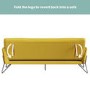 Mustard Fabric Click Clack Sofa Bed - Seats 3 - Hattie