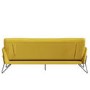 Mustard Fabric Click Clack Sofa Bed - Seats 3 - Hattie