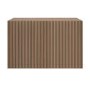 Wide Walnut Floating Bedside Table with Storage - Hazel