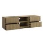 Large Oak Ribbed TV Stand with Storage - TV's up to 70" - Hazel