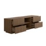 Large Walnut Ribbed TV Stand with Storage - TV's up to 70" - Hazel