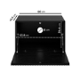 Wide Black Floating Bedside Table with Storage - Hazel