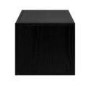 Wide Black Floating Bedside Table with Storage - Hazel