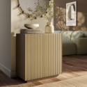 HAZ009 Small Oak Fluted Sideboard - Hazel