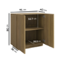 Small Oak Fluted Sideboard - Hazel