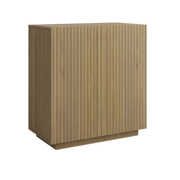 Small Oak Fluted Sideboard - Hazel
