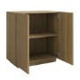 Small Oak Fluted Sideboard - Hazel