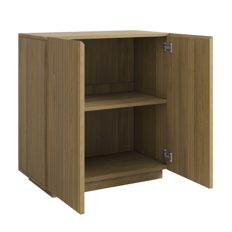 Small Oak Fluted Sideboard - Hazel
