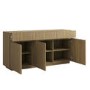 Large Oak Fluted Sideboard with Cupboards and Drawers - Hazel