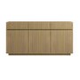 Large Oak Fluted Sideboard with Cupboards and Drawers - Hazel