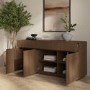Large Walnut Fluted Sideboard with Cupboards and Drawers - Hazel
