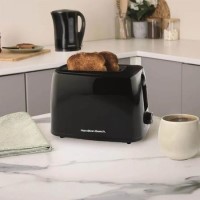Hamilton Beach HB1116B Essentials 2 Slice Toaster - Black  Wide Slots & Variable Browning