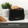 Hamilton Beach HB1116B Essentials 2 Slice Toaster - Black  Wide Slots & Variable Browning