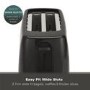 Hamilton Beach HB1116B Essentials 2 Slice Toaster - Black  Wide Slots & Variable Browning